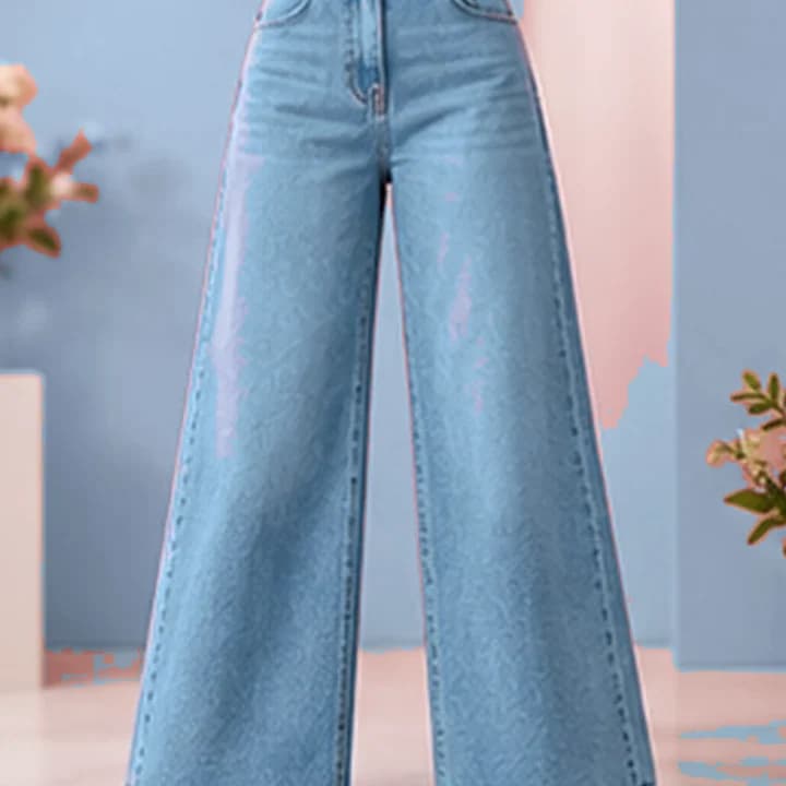 Jean Wide Leg azul · Celeste