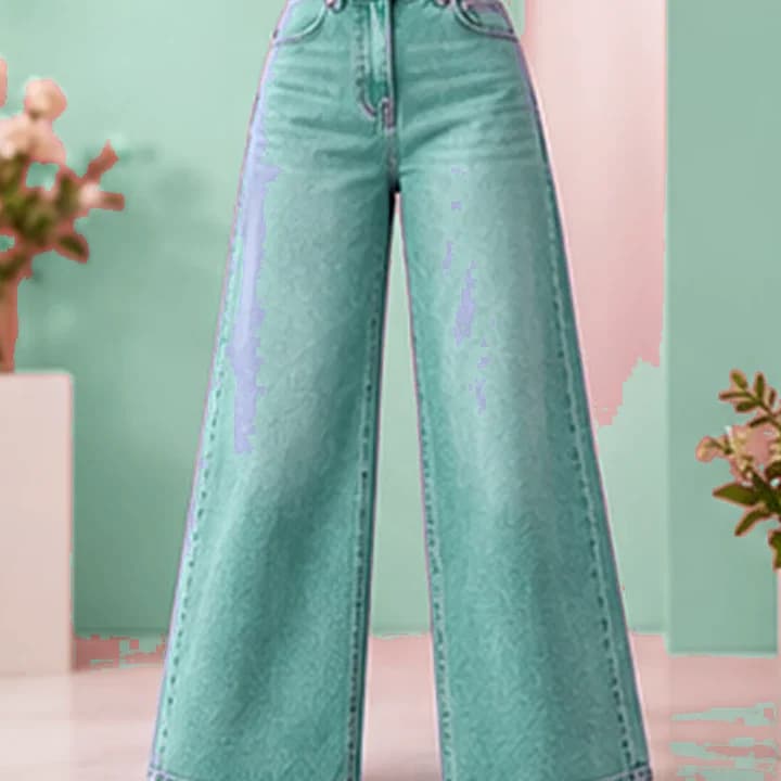 Jean Wide Leg azul · Menta