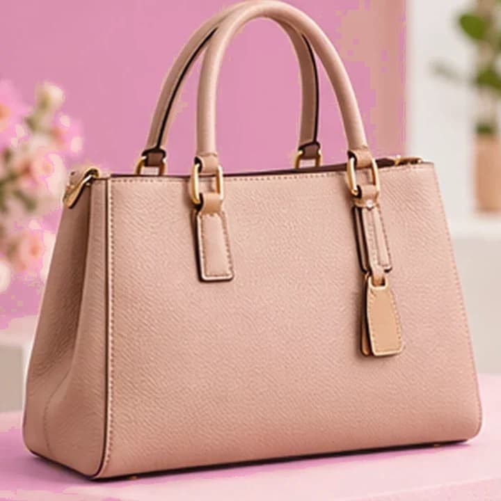Cartera beige elegante · Fucsia