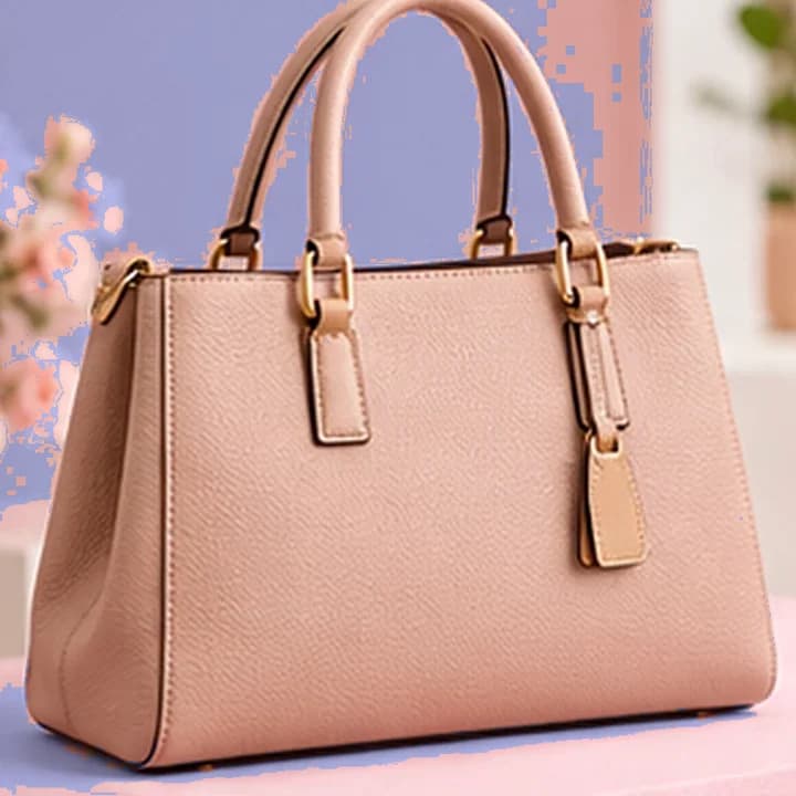 Cartera beige elegante · Azul profundo