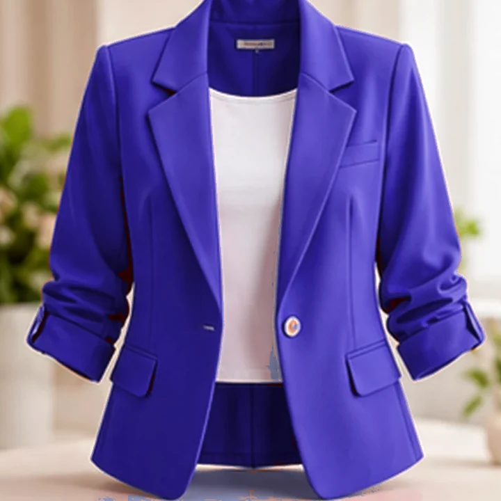 Blazer fucsia · Azul profundo