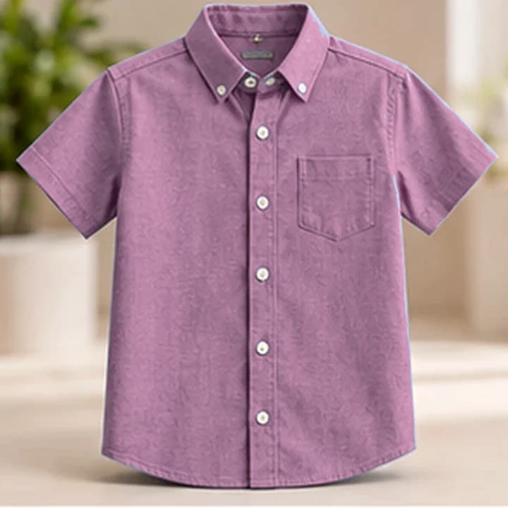 Camisa niño azul · Rosa rubor