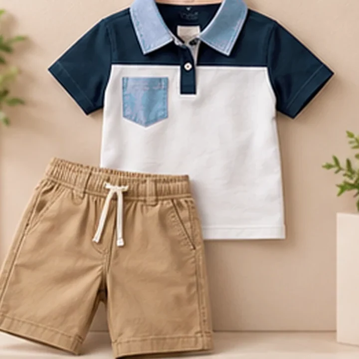 Conjunto niño polo · Celeste