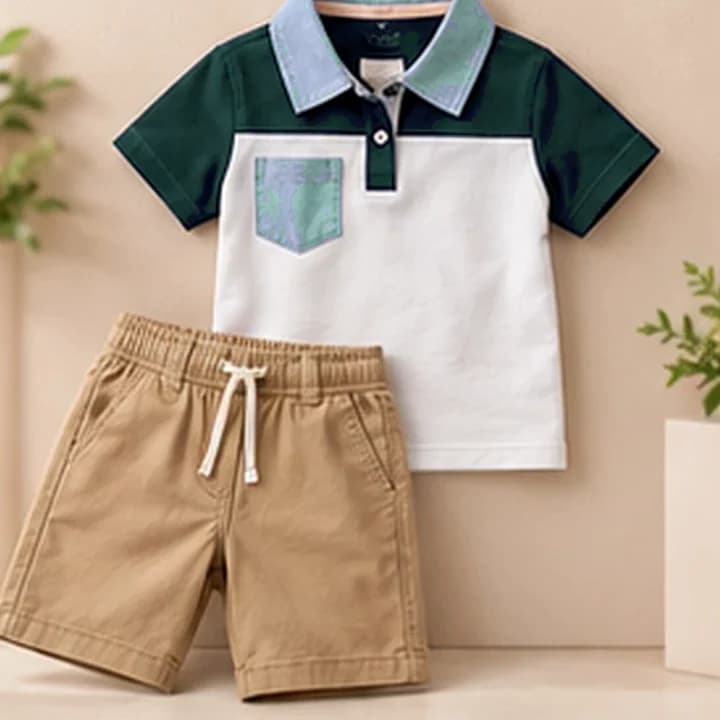 Conjunto niño polo · Menta