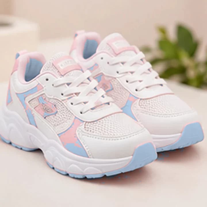 Tenis niña rosados · Celeste