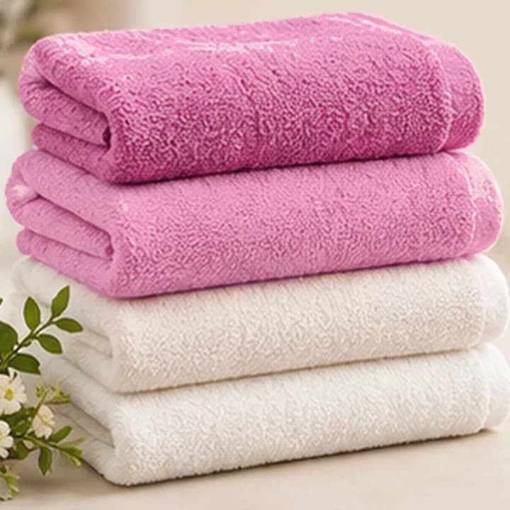 Juego de toallas premium · Fucsia