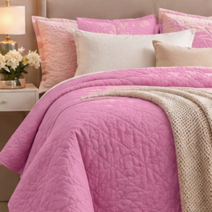 Juego de cama rosa · Fucsia