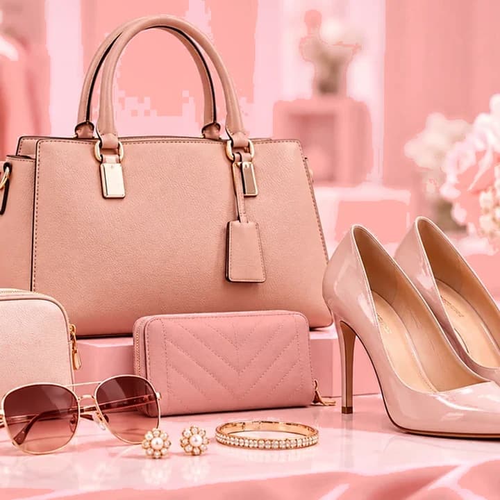 Set de accesorios elegantes · Coral