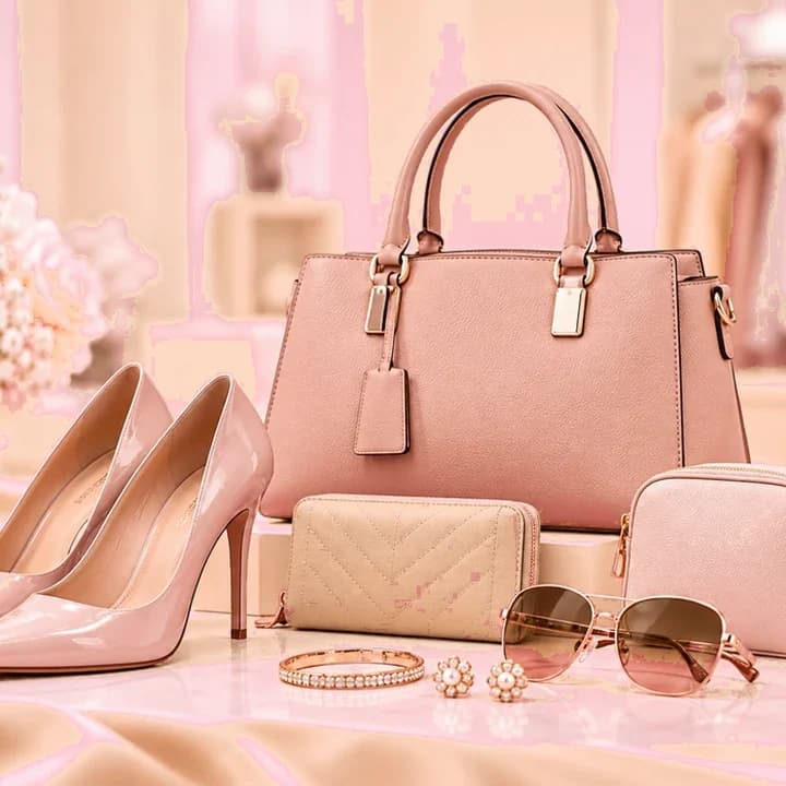 Set de accesorios elegantes · Champán